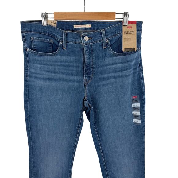 Levi's 314 Mid Rise Shaping Straight Jeans Size 33x32 - Picture 2 of 9